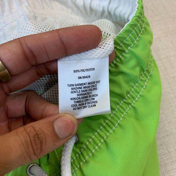 Bugatchi Uomo Swim Shorts Mens XL Extra Large Peapod Green Stretch Waist Trunks - Picture 7 of 9